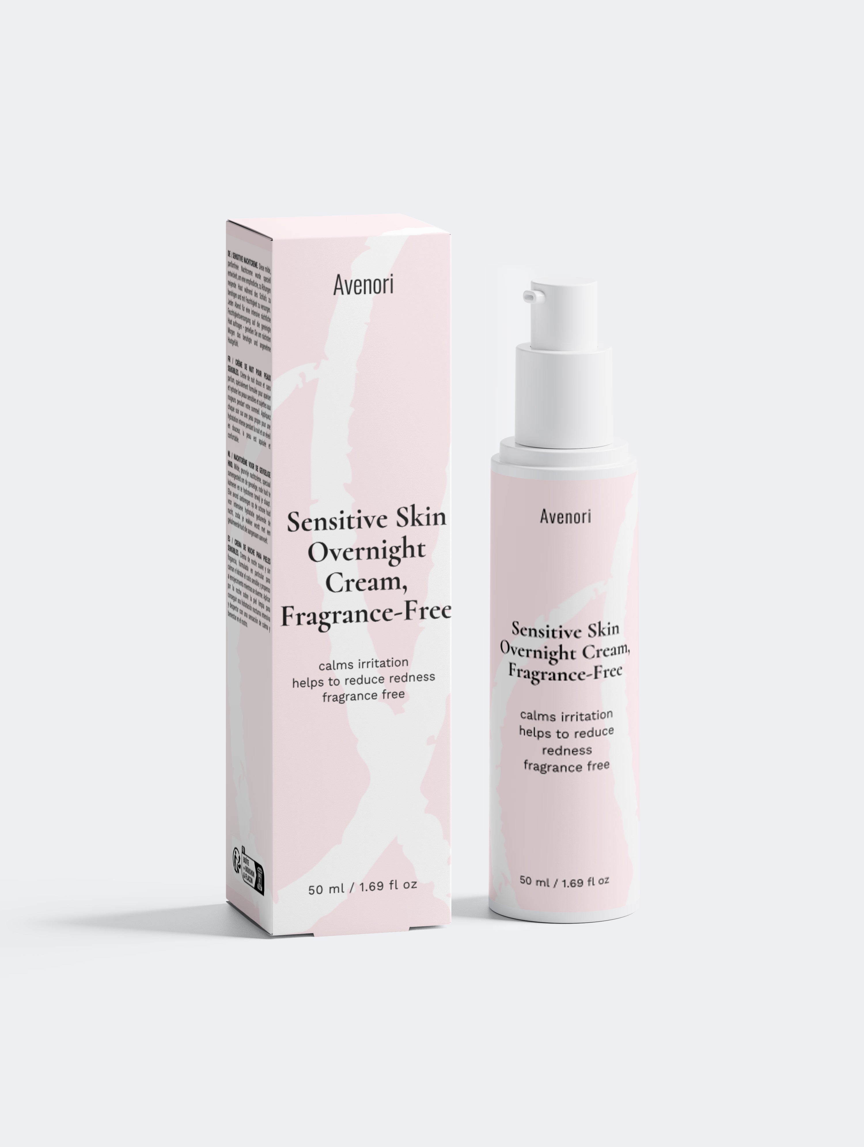 Sensitive Skin Overnight Cream, Fragrance-Free