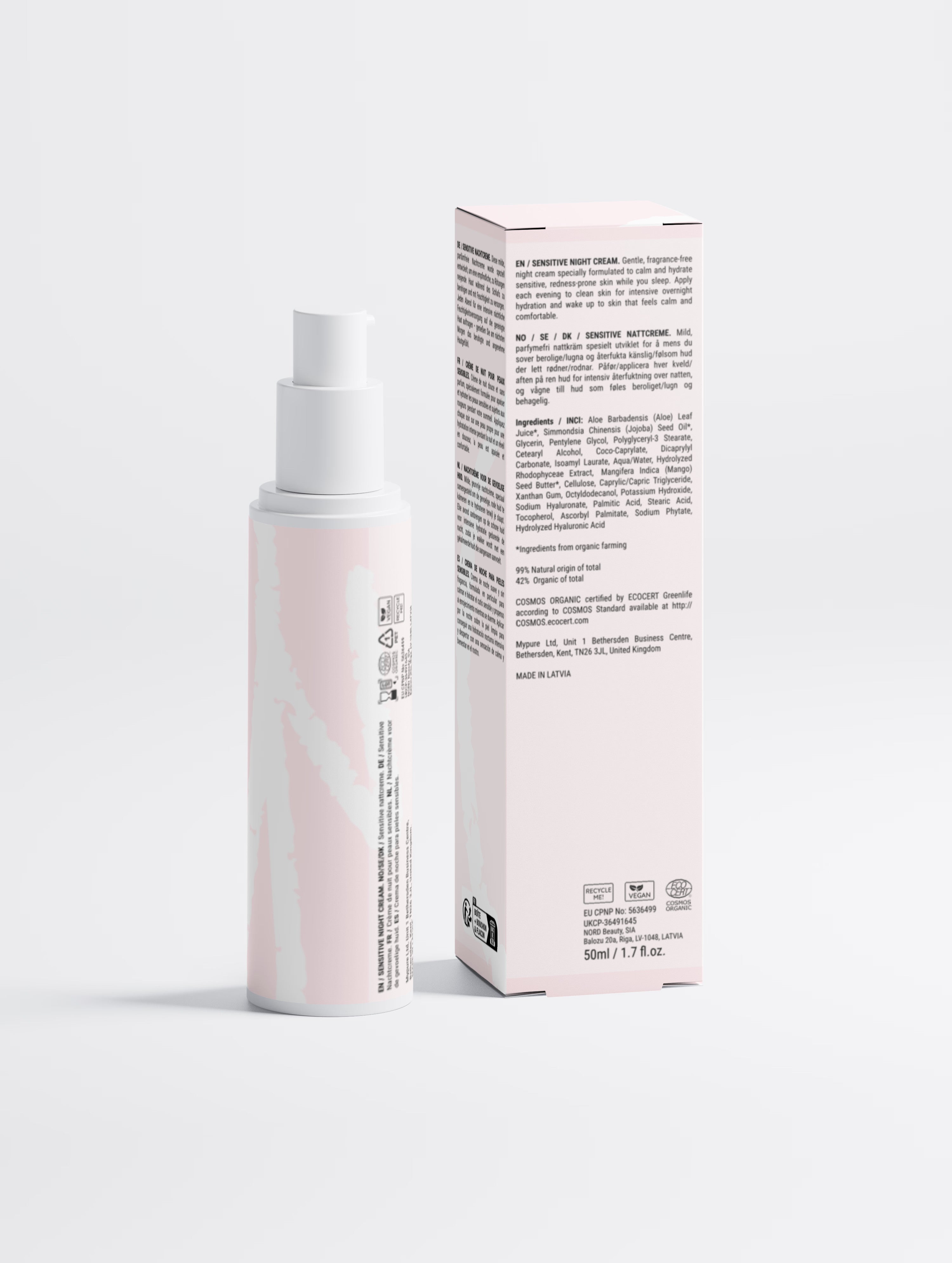 Sensitive Skin Overnight Cream, Fragrance-Free